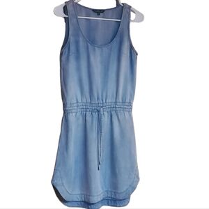 Velvet Heart Chambray Drawstring Waist Sleeveless Dress Size XS